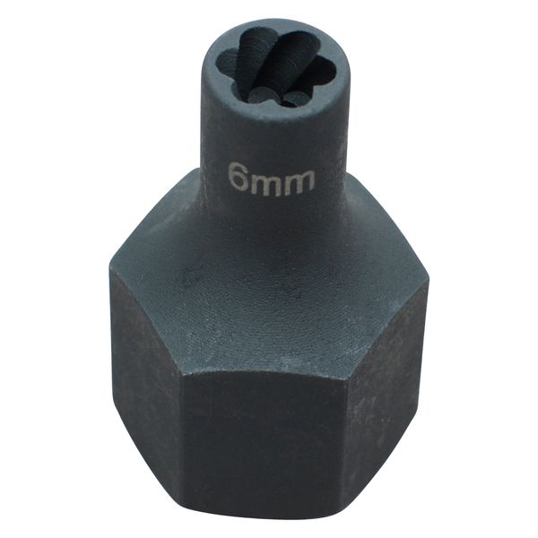 Hesselink SN-6 I Spezial-Steckschlüssel-Einsatz / Schraubenausdreher I (1/2") I SW 6 mm