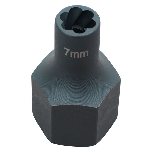 Hesselink SN-7 I Spezial-Steckschlüssel-Einsatz / Schraubenausdreher I (1/2") I SW 7 mm