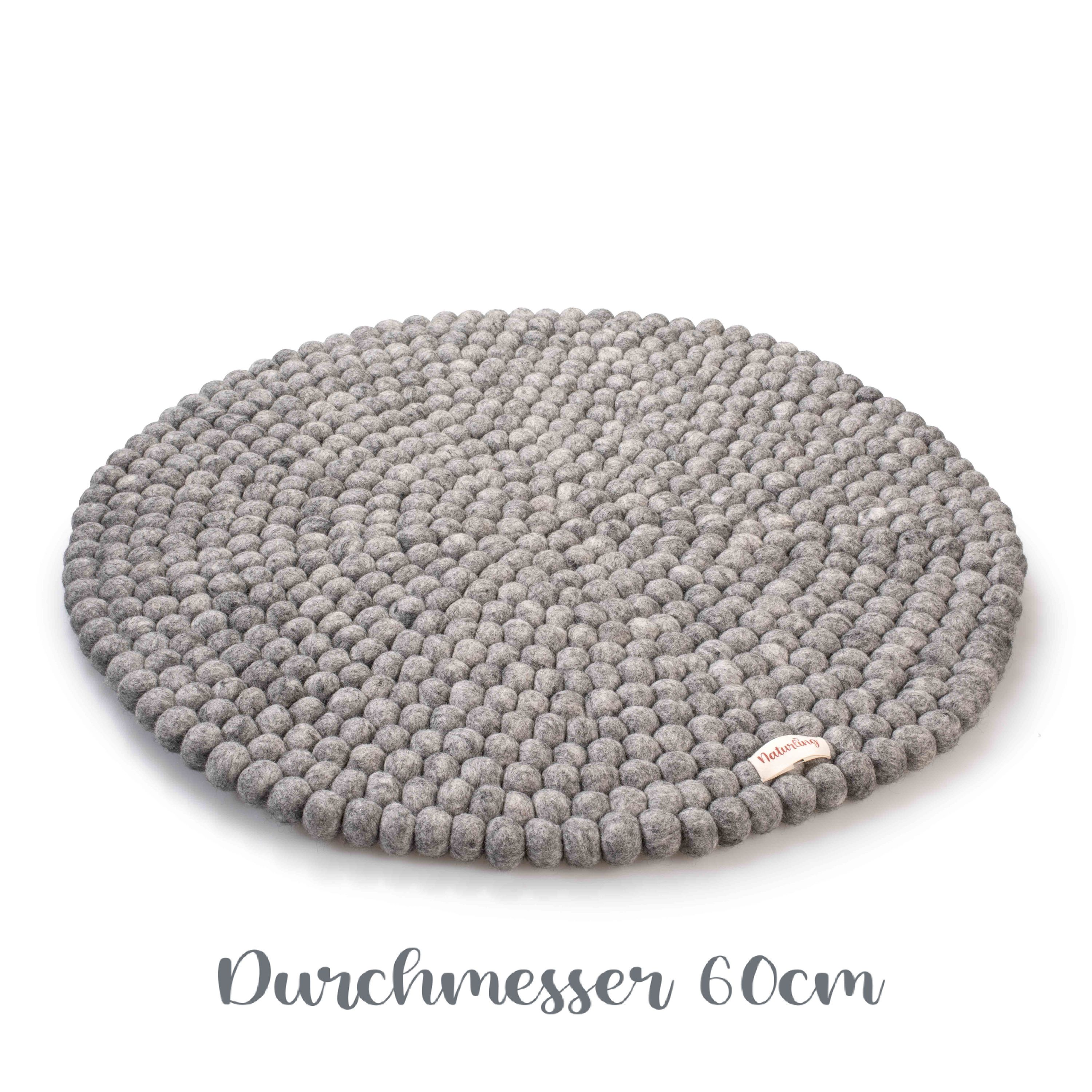 Filzkugel Teppich rund 60cm