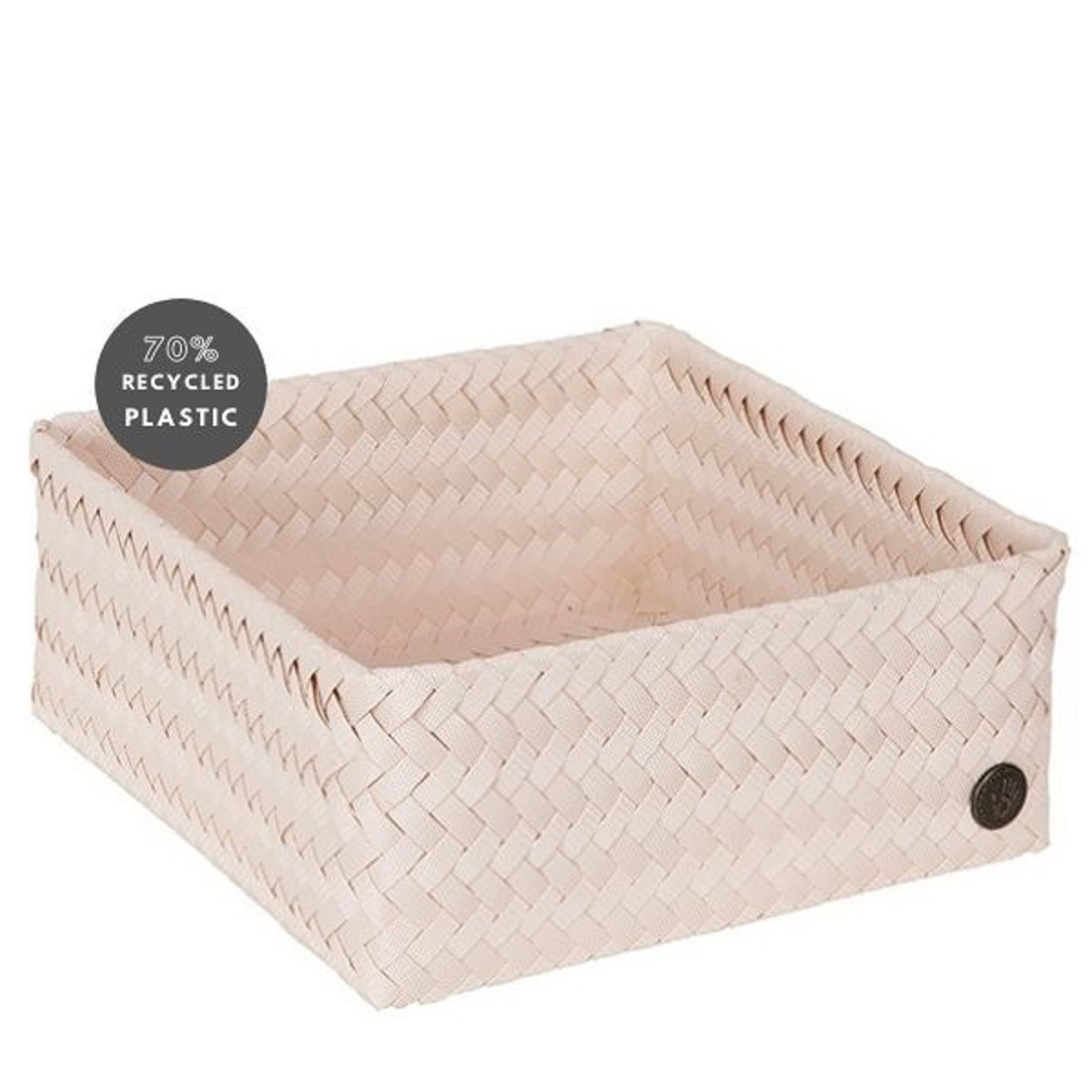 HANDED BY Box Schachtel Aufbewahrungs Korb FIT SQUARE champagne Bad Kiste Öko