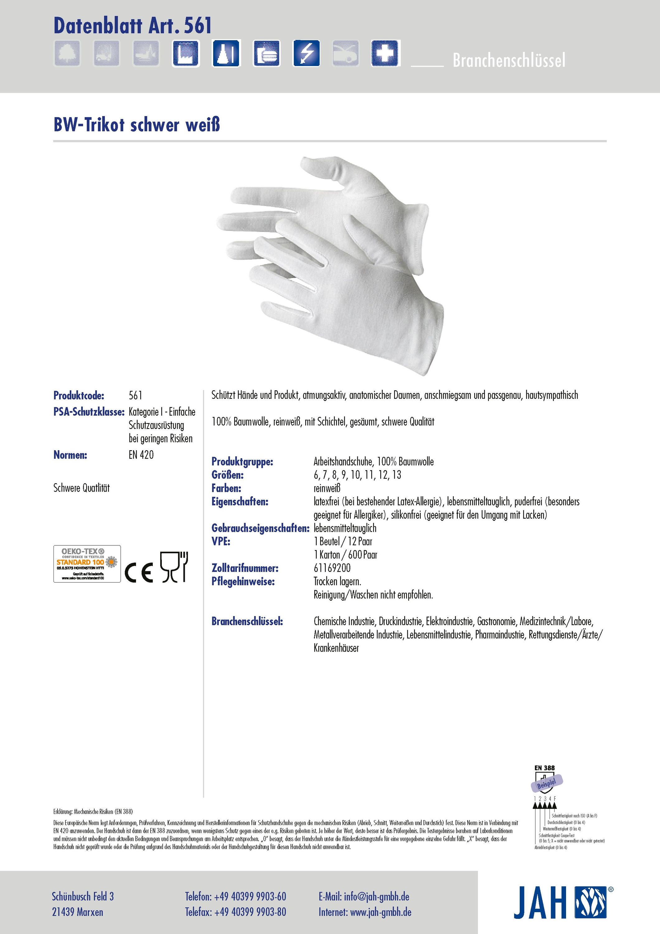 Handschuhe Baumwolle, Handschuhe Jersey, Arbeitshandschuhe