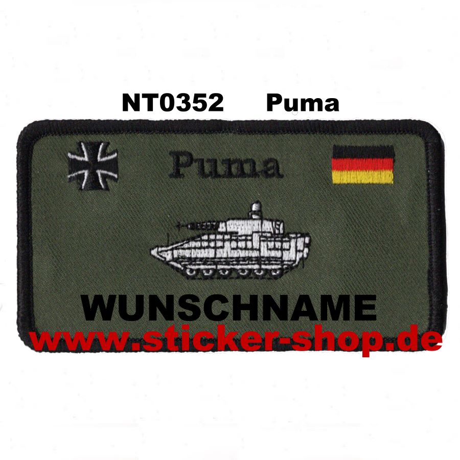 Puma, Heer, Bundeswehr, Panzer, Namensschild, nametag, Aufnäher, patch ...