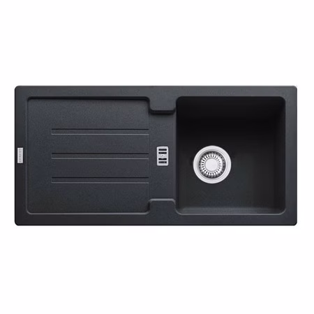 Franke Einbau Spüle STG 614-86, reversibel, Excenterventil Fragranit Onyx