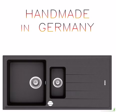 Granitspüle Victory S1000.40 - gray, ab 60er Unterschrank, 100 x 50 cm