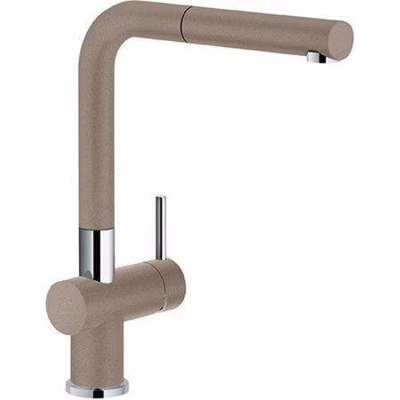 FRANKE Armatur ACTIVE-PLUS, Zugauslauf, Hochdruck, Schwenkauslauf, hoher Auslauf, Seitenbedienung beidseitig, Chrom-Cashmere