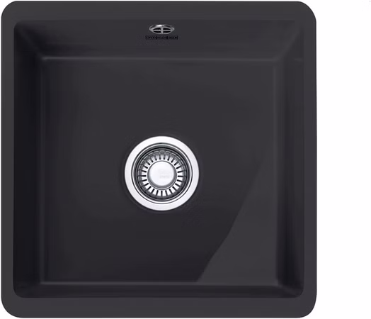 Franke Keramikspüle Kubus KBK 110 40 mit Unterbau 445x445 mm Onyx