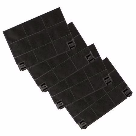 Sparset 4 Ersatz Aktiv-Kohlefilter für Modell Electrolux EFF70 für Bauknecht Zanker Zanussi Beko Dunstabzugshauben