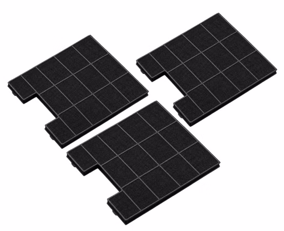 3 Stk. Ersatz Kohlefilter zu KF 17139 - Aktivkohlefilter für Amica Dunstabzugshauben Inselhauben IH 17115 E und auch für KH 17021 und KH 17127