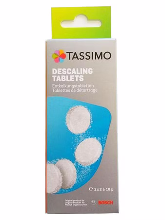 Bosch Entkalkungstabletten TCZ6004 - 00311909, 2 x 2 Tabletten - ersetzt Reinigungstabletten für Tassimo Kaffeautomaten BSH - Nachfolger zu 00311530