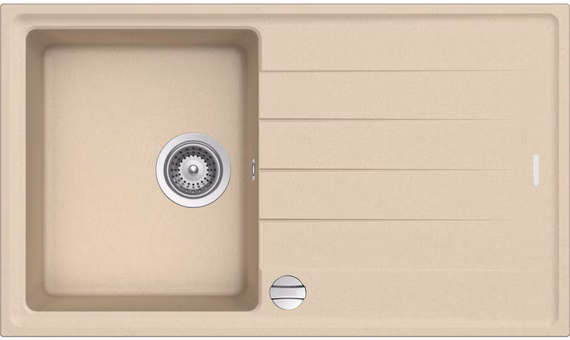 Granitspüle Victory S780.80 - Creme, ab 45er Unterschrank, 78 x 50 cm