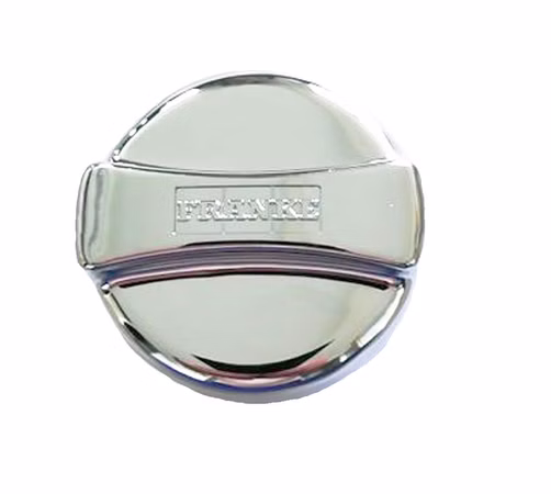 Franke Drehexcenter-Kappe - rund 44 mm x 30 mm hoch - Kunststoff in Chrom-Optik - Drehknopf Ersatzteil für Küchenspülen mit Excenterventil