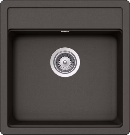 Granitspüle Victory S490.40 - grau, ab 50er Unterschrank, 490 x 510 mm inkl. Drehexcentergarnitur