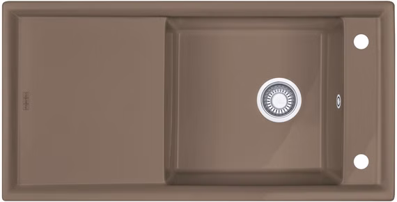 Franke Keramikspüle Ambion ABK 611-100 1000x510mm - Druckknopfventil Abtropffläche reversibel