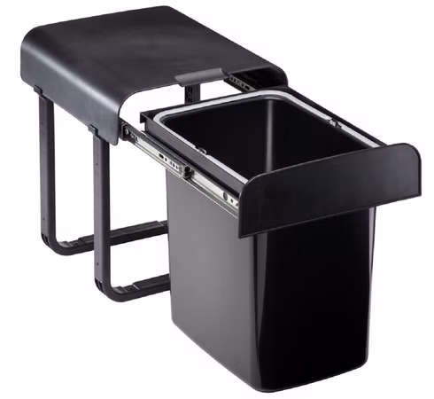 Victory Einbau-Abfallsammler 16 Liter schwarz mit Vollauszug ab 300 mm Schrank