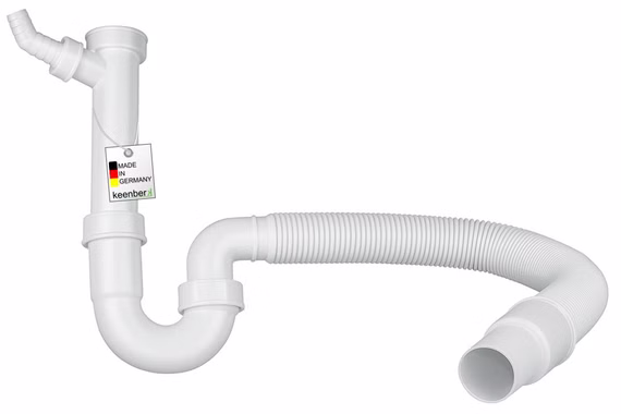 Flexibler Röhrensiphon für Küche mit Geräteanschluss - 1 1/2 Zoll mit 40 / 50 mm Anschluss