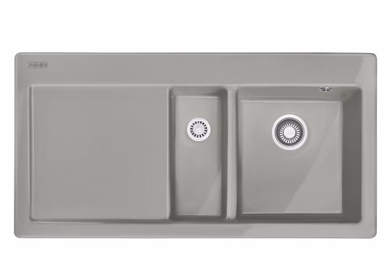 FRANKE Keramikspüle Mythos MTK 651-100 Abtropffläche links perlgrau 124.0380.241