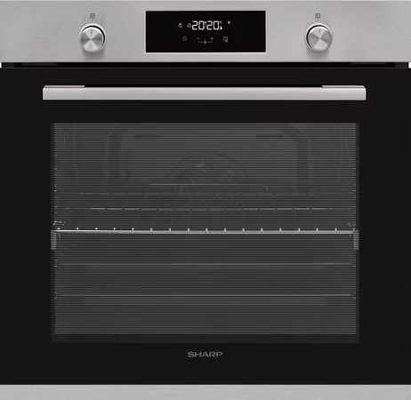 Sharp Einbau-Backofen K-71P28INM-EU 78 Liter Pyrolyse Funktion Edelstahl 1-fach Vollauszug