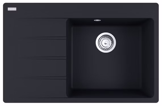 Franke Einbauspüle Centro CNG 611-78 A aus hygienischem Fragranite Abtropffläche links