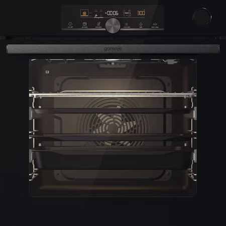 Gorenje Backofen Dampfunterstützung mit 2-fach Teleskopauszug Pizza Funktion BSA6747A04BG