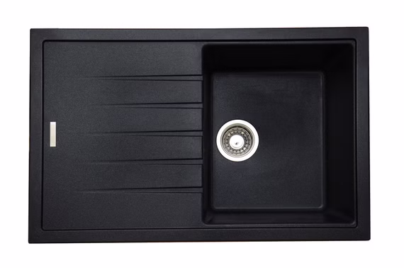 Victory Granitspüle V780 Schwarz reversible Einbaumöglichkeit 78 x 50 cm