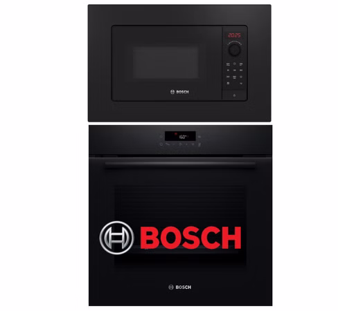 BOSCH Backofen-Mikrowelle-Set 71 Liter Backofen Air Fry Pyrolyse + Einbau Mikrowelle AutoPilot