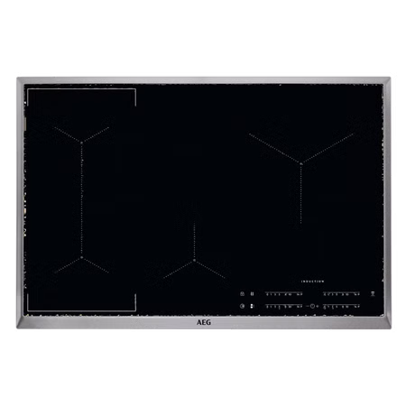 AEG Induktionskochfeld 80cm ID8441K Bridge und Hob2Hood Funktion PowerBoost Edelstahlrahmen Serie 6000