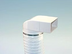 150er Abluft-System Umlenkstück mit Flexschlauch, Modell 12.24016. 150er Abluft-System Umlenkstück mit Flexschlauch, Modell 12.24016.