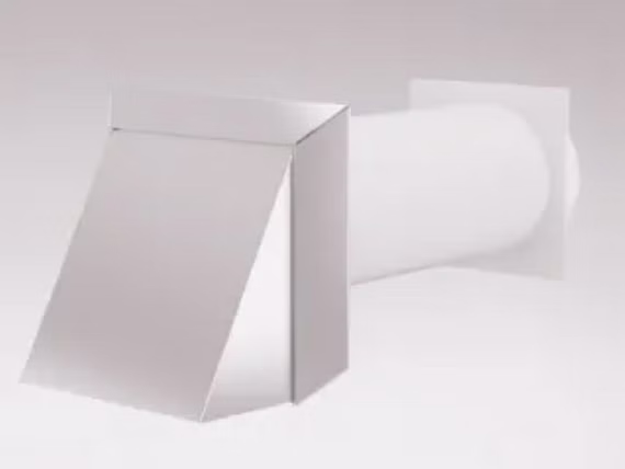 Teleskop-Mauerkasten mit Lüftungshaube - ø 150 mm, Modell 12.540ED. Teleskop-Mauerkasten mit Lüftungshaube - ø 150 mm, Modell 12.540ED.