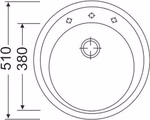 Runde Granitspüle TURN.20 in Schwarz, ø 510 mm, für 45er Unterschrank. Runde Granitspüle TURN.20 in Schwarz, ø 510 mm, für 45er Unterschrank.
