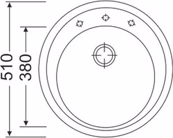 Runde Granitspüle TURN.20 in Schwarz, ø 510 mm, für 45er Unterschrank. Runde Granitspüle TURN.20 in Schwarz, ø 510 mm, für 45er Unterschrank.