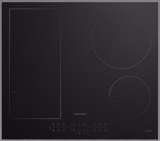 Grundig Induktionskochfeld 60 cm Edelstahlrahmen Booster Funktion Flexizone Reinigungssperre GIEI624471ME