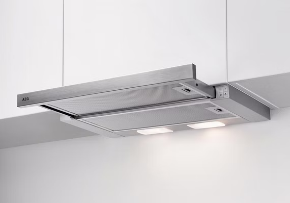 AEG Flachschirmhaube Abluft und Umluftbetrieb LED-Beleuchtung Metall-Fettfilter DPS362AS