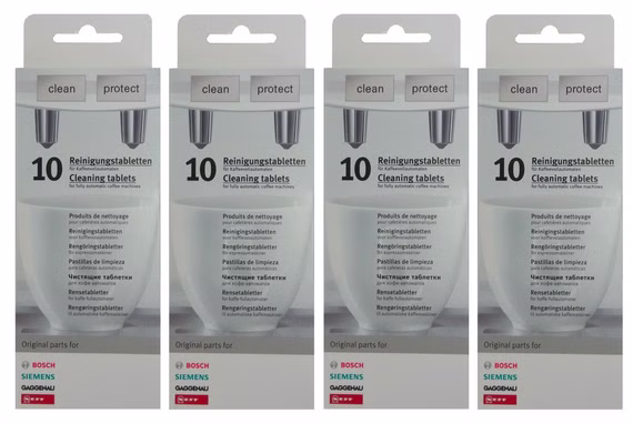 4 x 10 Tabletten Bosch Siemens Reinigungstabletten 40 Tabletten