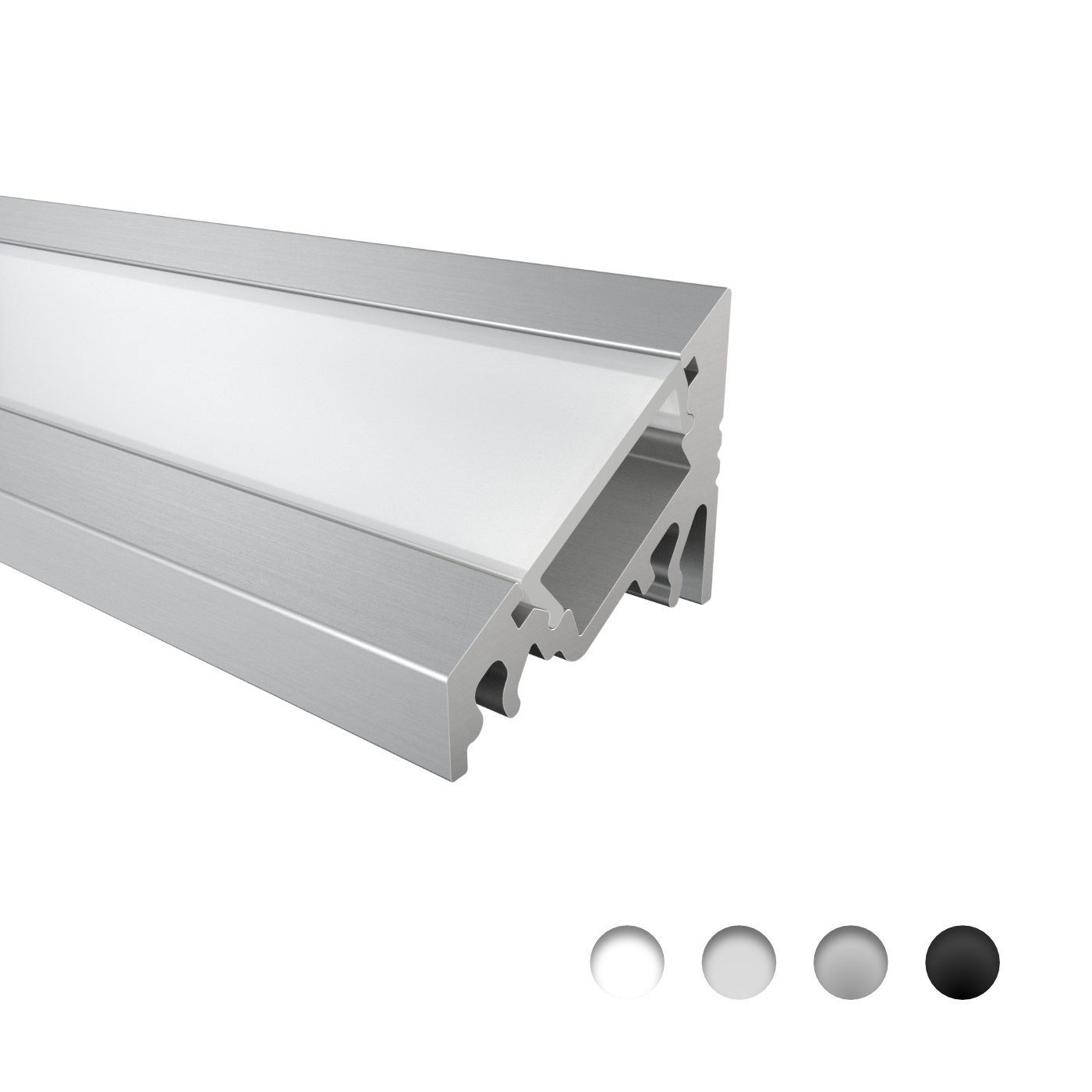 20 Mètres + Coins – Profilé LED Pour éclairage Indirect OL-10, Blanc – Pareto-Decor