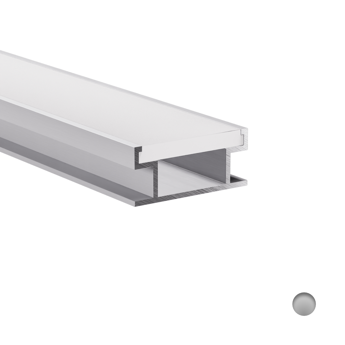LED Alu Bodenprofil für 10 mm LED-Streifen mit einklickbarer Abdeckung