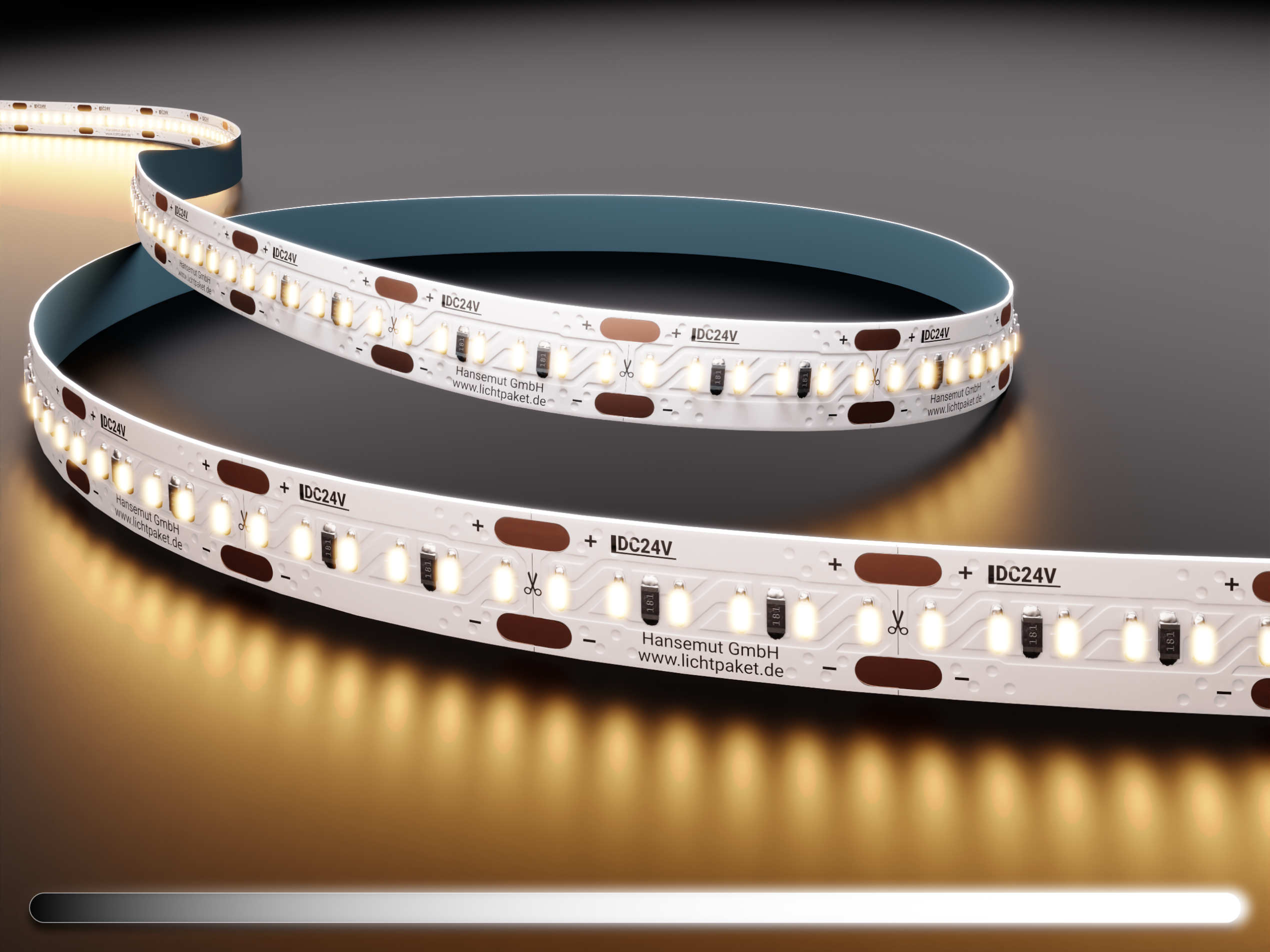 LED-Streifen - 240 LEDs/m - weiß/warmweiß 3000K