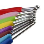 8 Häkelnadeln, Größe 2,5 - 6mm, Kunststoff Aluminium Set, 8 verschiedene Größen