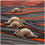 Thorsten Berger Jersey Panel In the Dunes – Robben Motiv 150x85 cm – Swafing Oeko-Tex Baumwolljersey 200g/m²