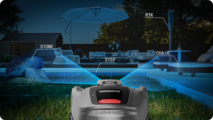 Sunseeker X5 Mähroboter inklusive Garage Sunseeker X5, optische Erkennung