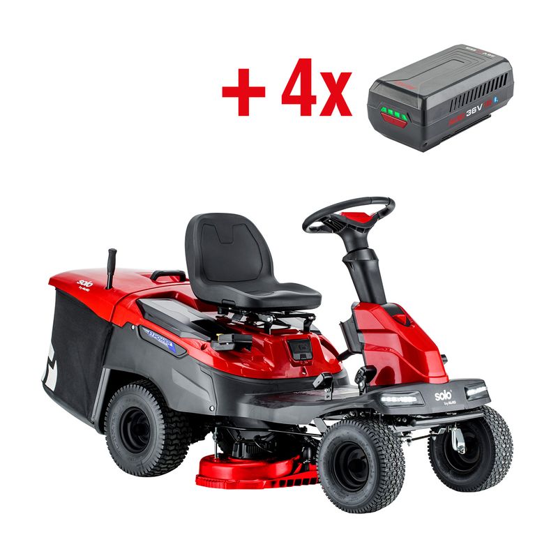 AKKU Rider Rasenmäher SOLO R74.5 AKKU Rider Rasenmäher SOLO R74.5, im Lieferumfang sind 4 Akkus enthalten