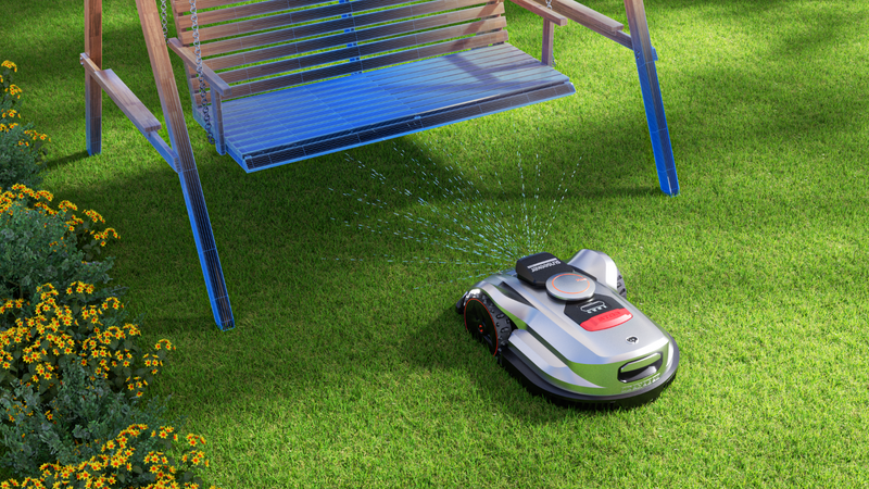 Sunseeker X7 Gen2 Mähroboter Sunseeker X7 Gen2, Outdooransicht von hinten oben links