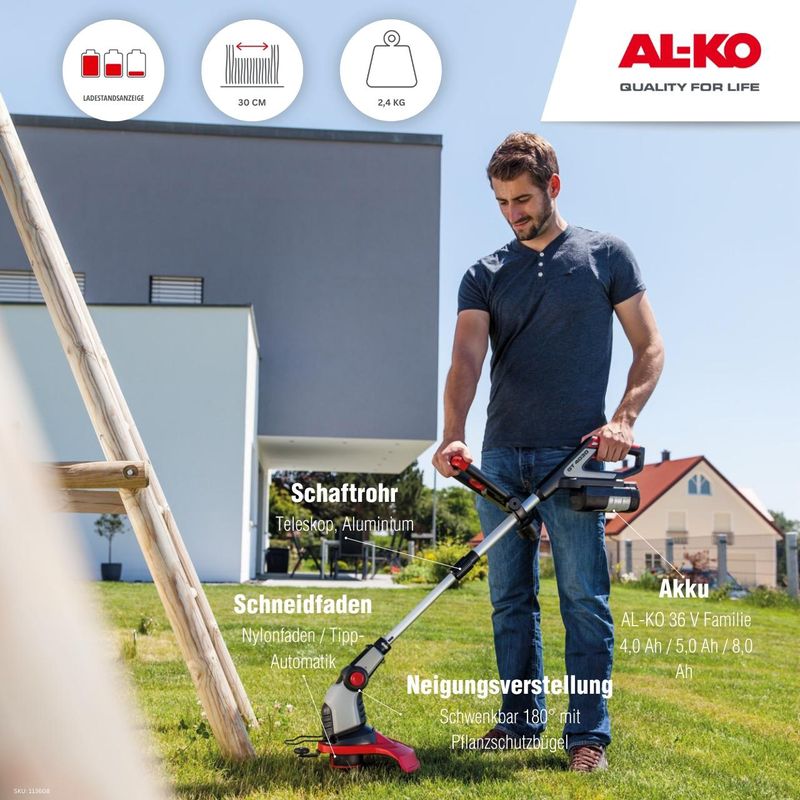 Akku Trimmer AL-KO GT 4030 AL-KO 36 V Akku-Rasentrimmer GT 4030