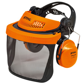 STIHL G500, Gesichts-/ Gehörschutzkombination Profitaugliches Set aus Gehörschutz und Nylongitter-Gesichtsschutz