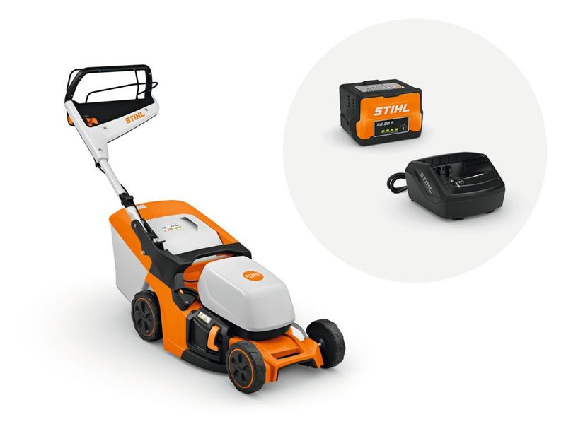 STIHL Rasenmäher RMA 443 V Set AK 30 S + AL 101 Akku-Rasenmäher RMA 443 - AK-System im Set mit AK30S und Ladegerät AL101