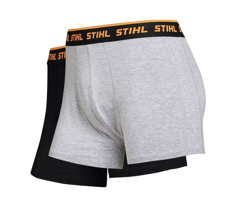 STIHL Boxershorts 2er Set LOGO Boxershorts 2er-Set LOGO Schwarz / Grau