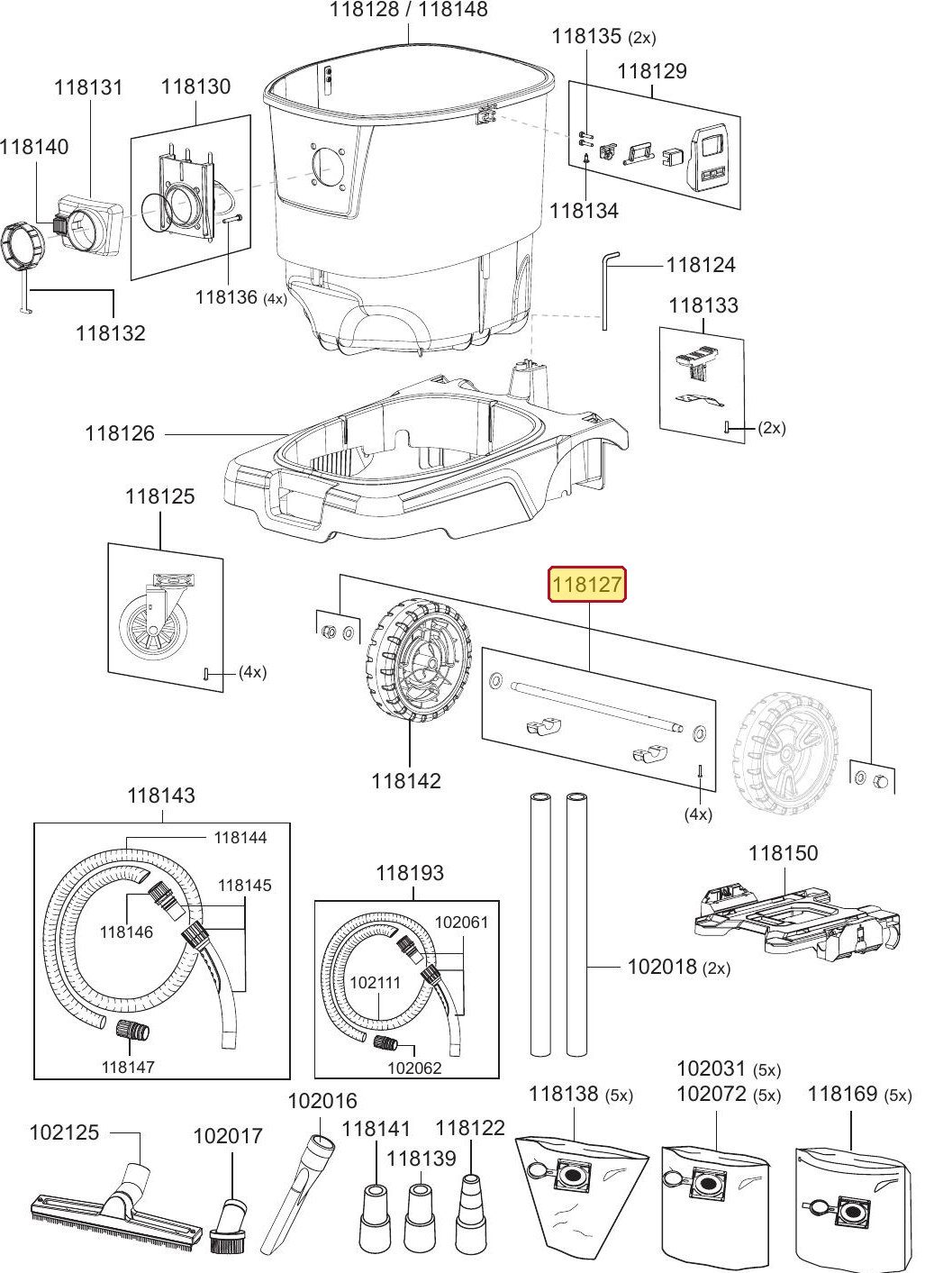 Ersatzteilzeichnung Sprintus Craftix, Position 118127