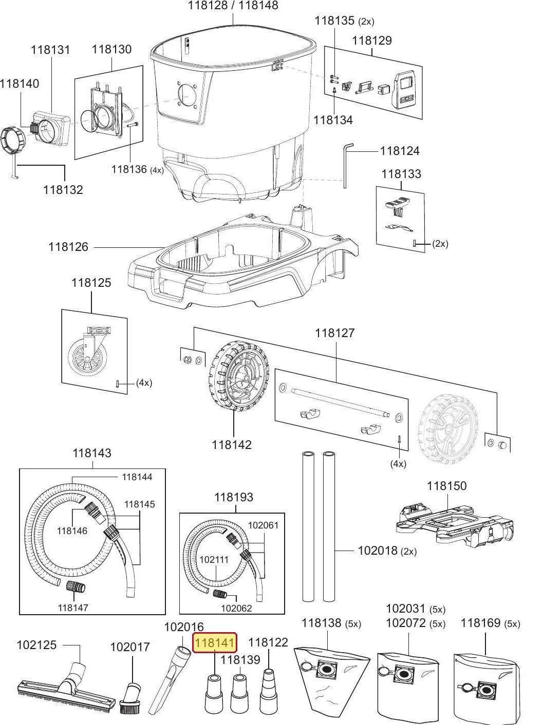 Ersatzteilzeichnung Sprintus Craftix, Position 118141