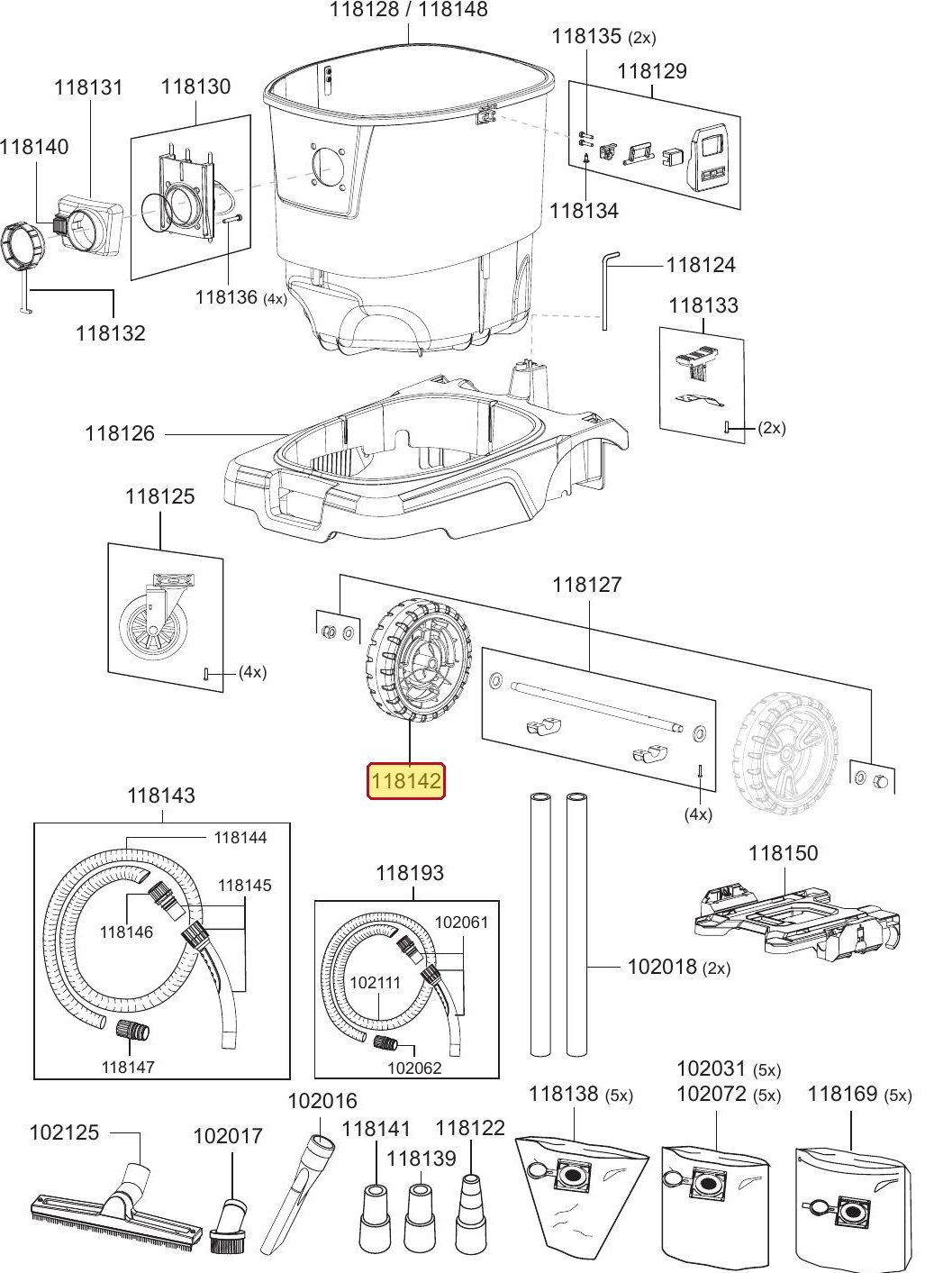 Ersatzteilzeichnung Sprintus Craftix, Position 118142
