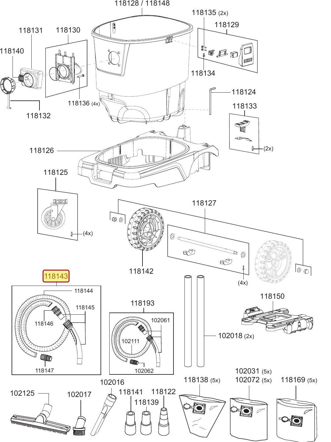 Ersatzteilzeichnung Sprintus Craftix, Position 118143