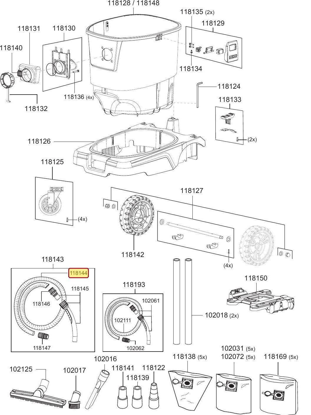 Ersatzteilzeichnung Sprintus Craftix, Position 118144